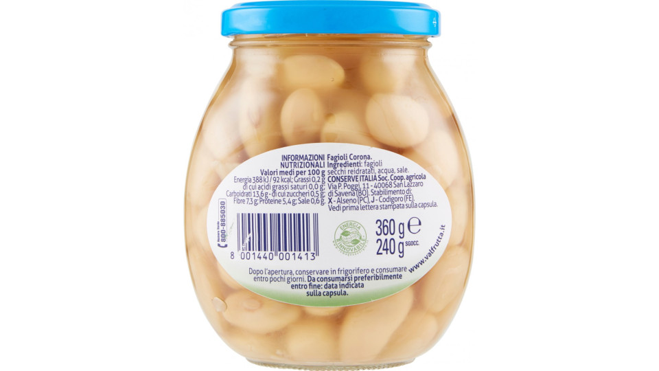 Valfrutta fagioli corona vaso gr.360