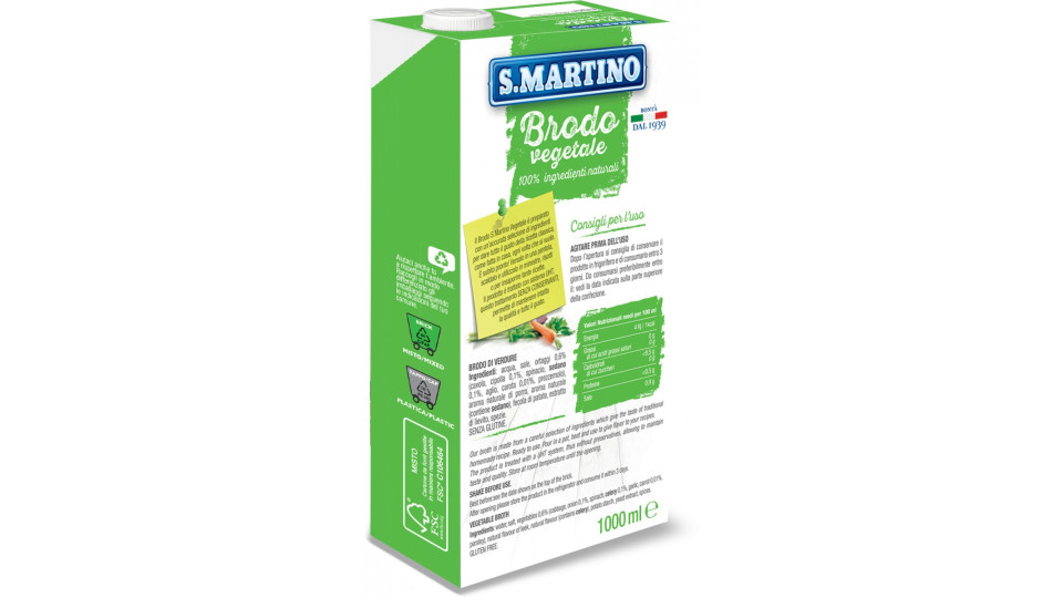 San Martino brodo vegetale brick lt.1