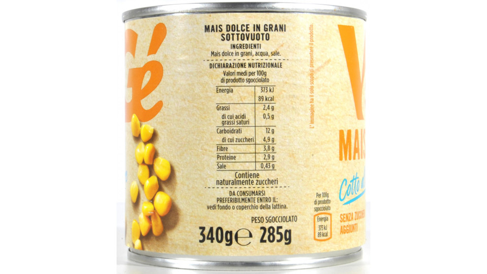 VèGè mais cotti al vapore gr.340