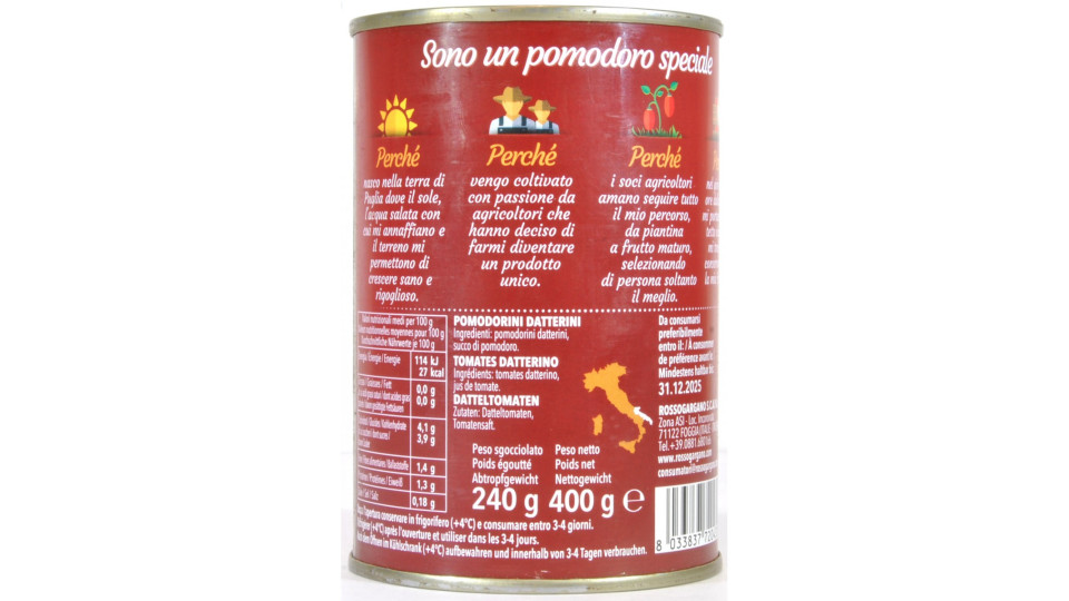 Rosso Gargano datterini puglia gr.400