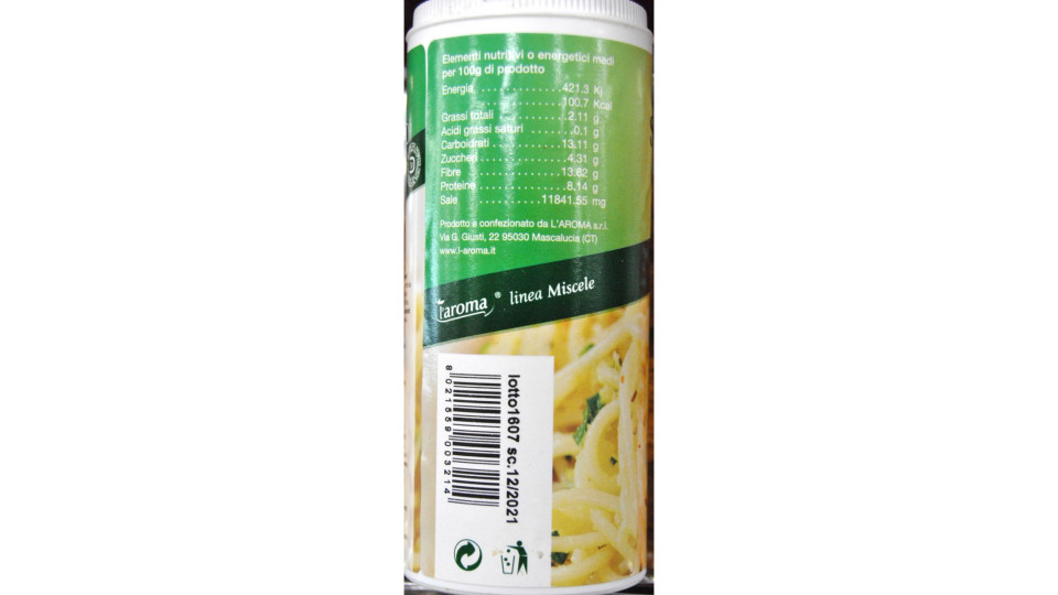 L'Aroma condimento per spaghetti barattolo gr.60