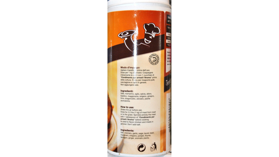 L'Aroma condimento per arrosti barattolo gr.120