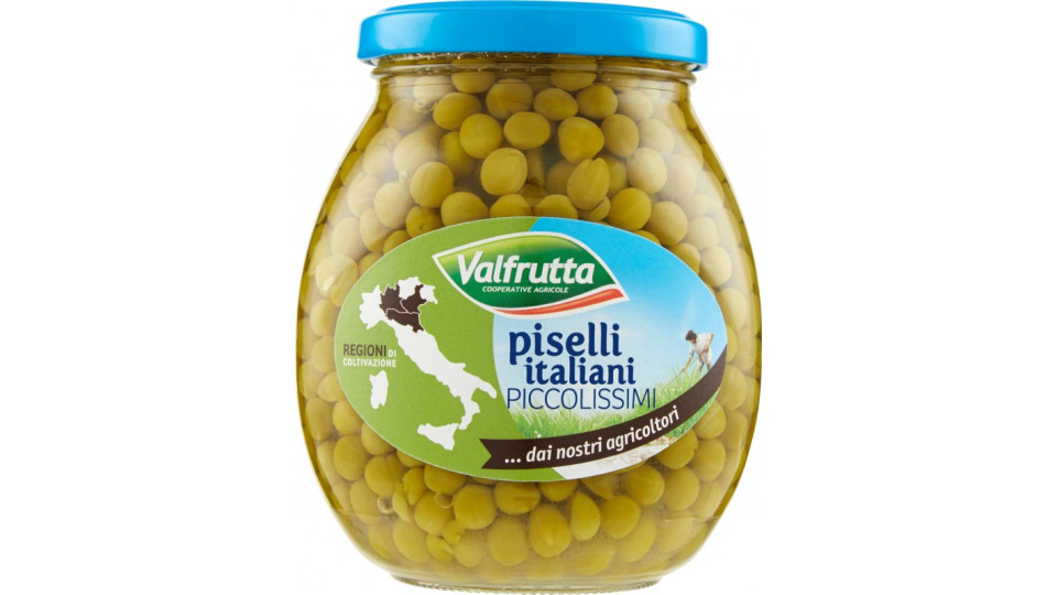 Valfrutta piselli italiani Piccolissimi vaso 360 gr.