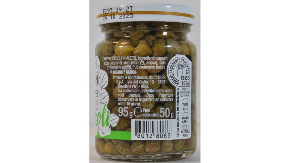 Citres capperi piccoli in aceto gr.95