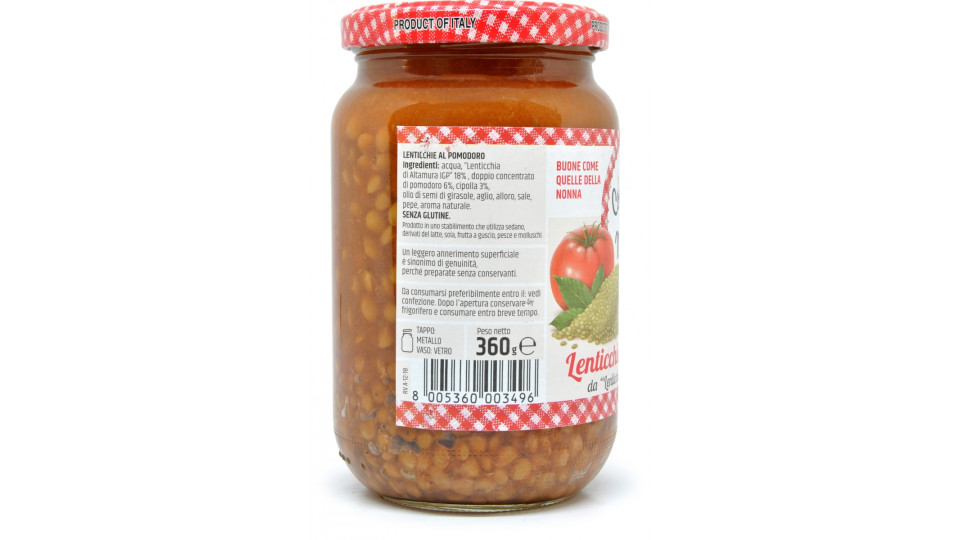 Le conserve della Nonna lenticchie al pomodoro gr.360