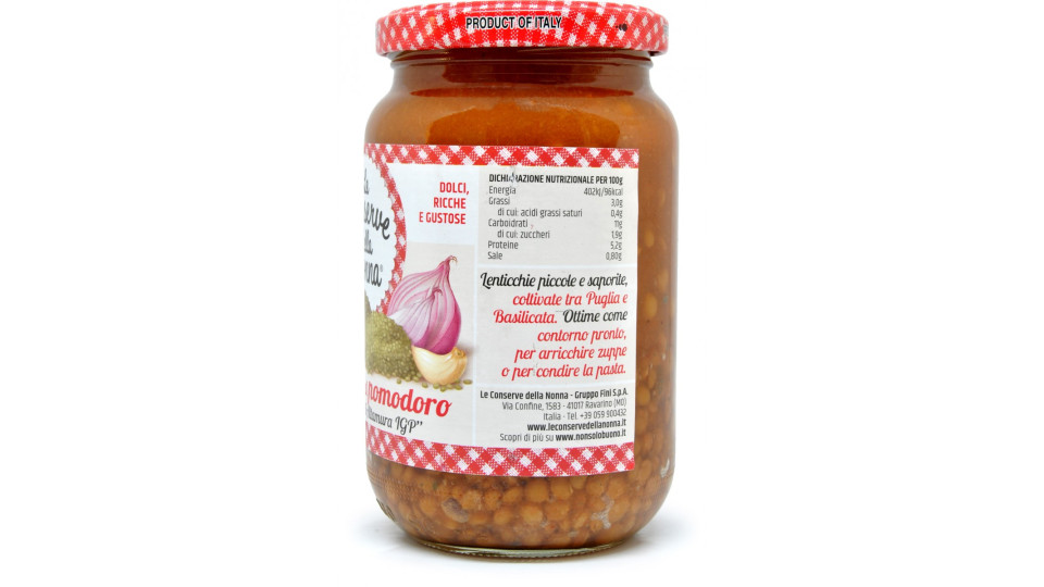 Le conserve della Nonna lenticchie al pomodoro gr.360