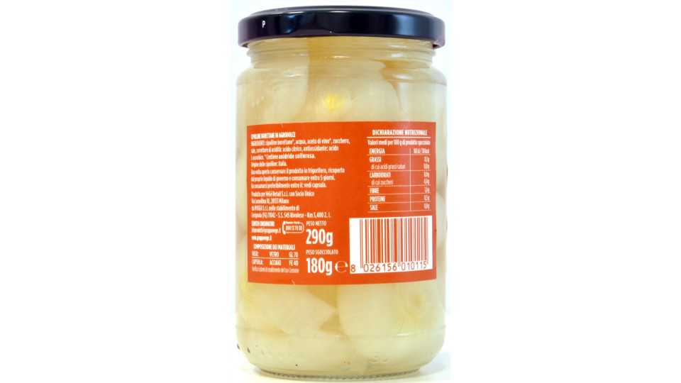 VèGè cipolline borettane in agrodolce gr.290