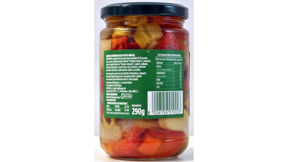 VèGè antipasto di verdure sottolio gr.290