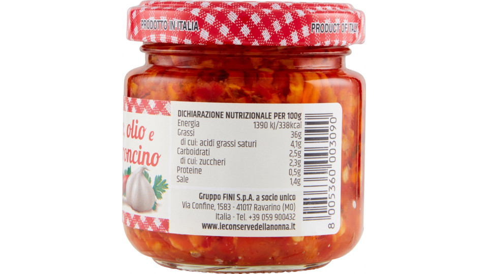 Le Conserve della Nonna Aglio Olio e Peperoncino 95 g.