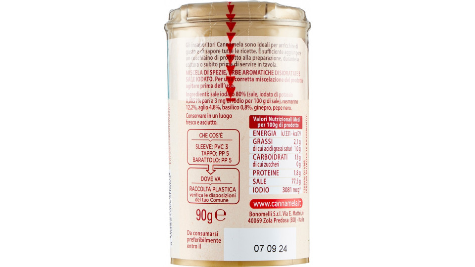 Cannamela Insaporitore per Carni Arrosto e alla Griglia 90 g
