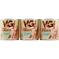 VéGé Fagioli Borlotti Cotti al Vapore 3 x 150 g
