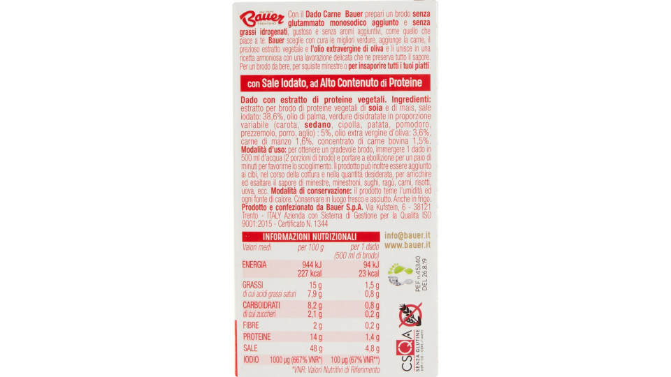 Bauer dadi carne senza glutammato - gr.60