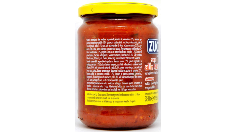 Zuccato sugo con verdure grigliate gr.370