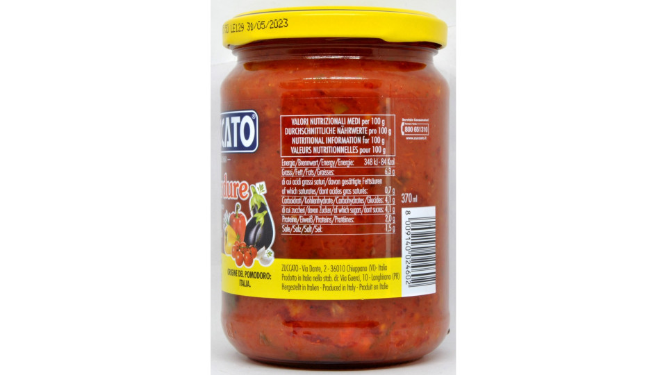 Zuccato sugo con verdure grigliate gr.370