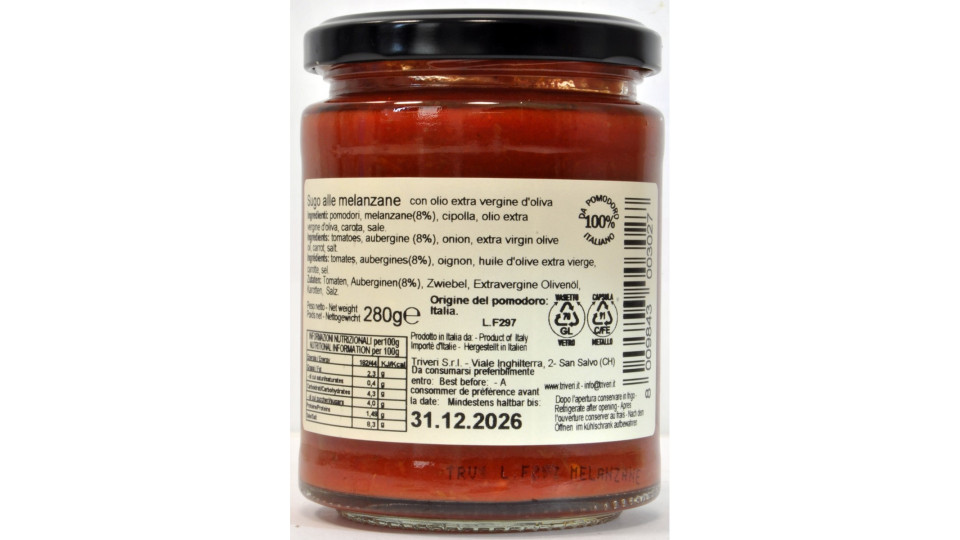 Triveri sugo alle melanzane gr.280