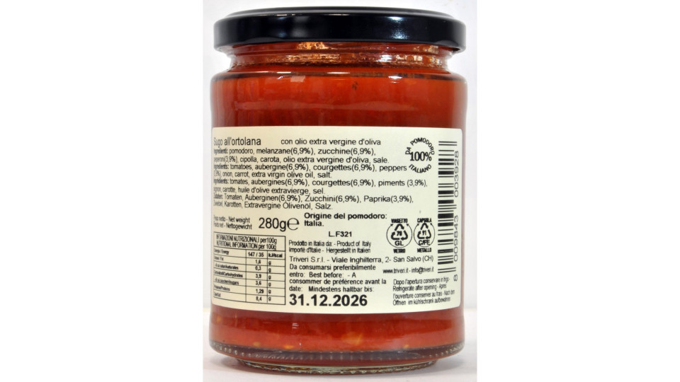 Triveri sugo all'ortolana gr.280