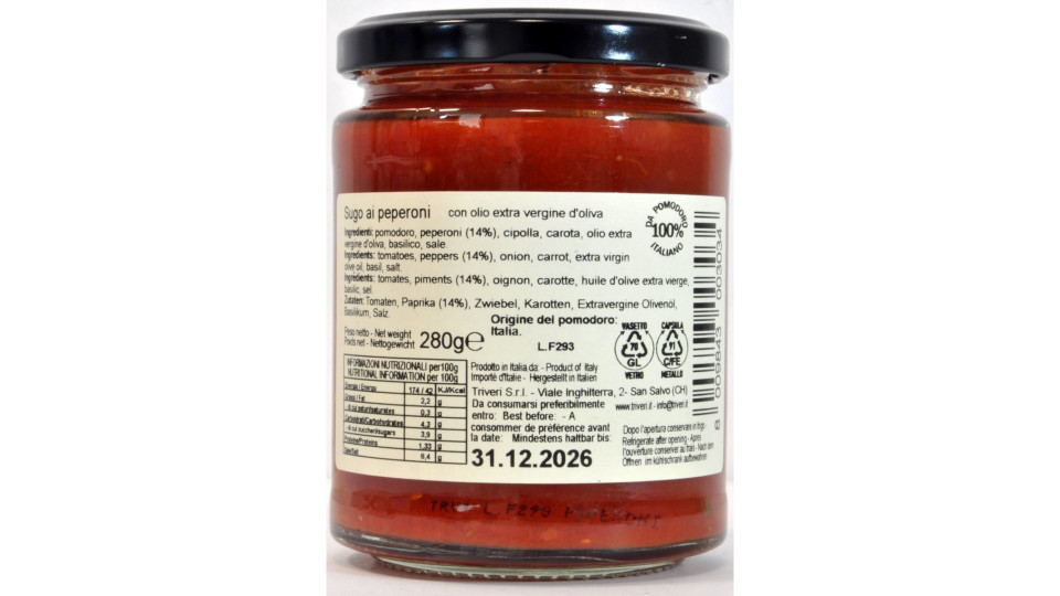 Triveri sugo ai peperoni gr.280