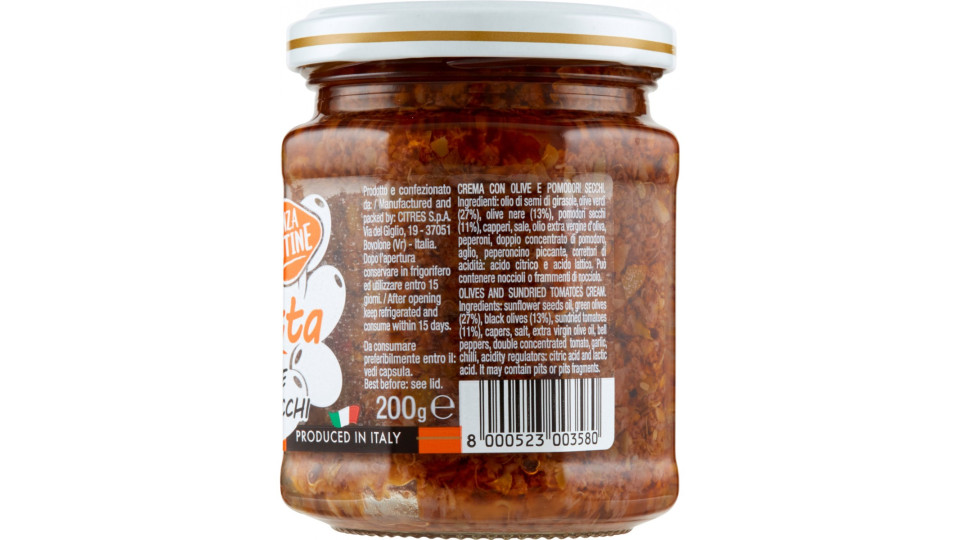 Citres Bruschetta Crema con Olive e Pomodori Secchi 200 gr.
