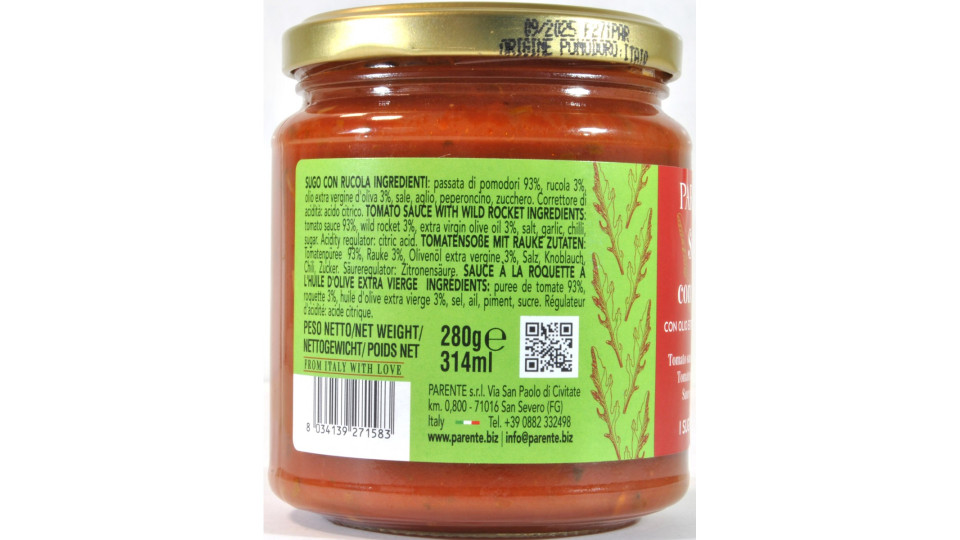 Parente sugo alla rucola 280g