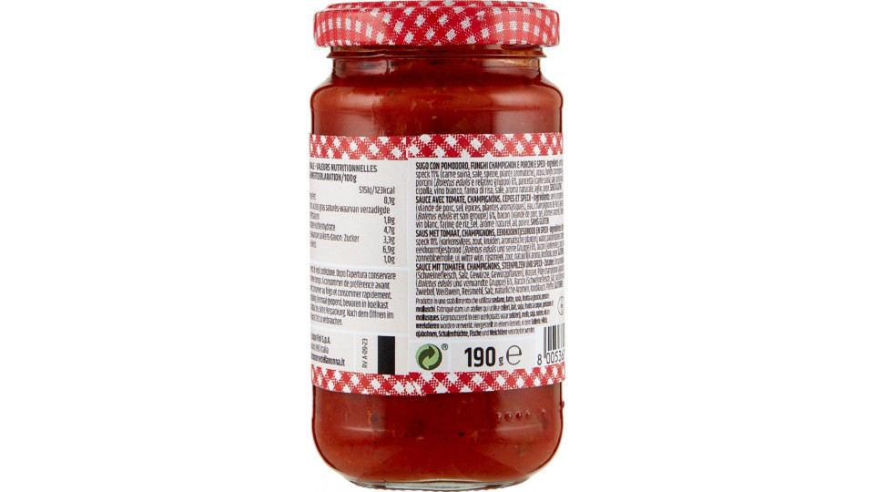 Le Conserve della Nonna Ragù speck e funghi 190 g