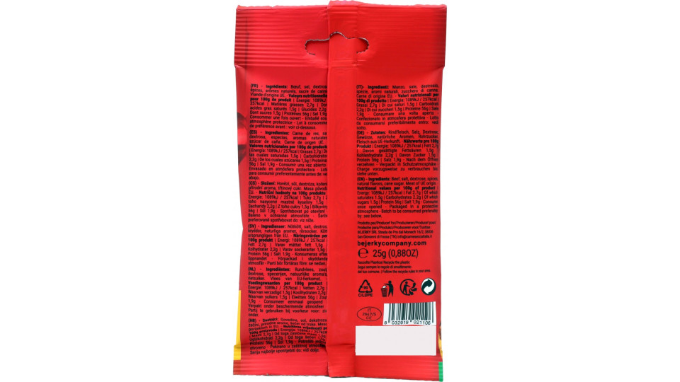 Carpano carne secca manzo fitness ar gr.25