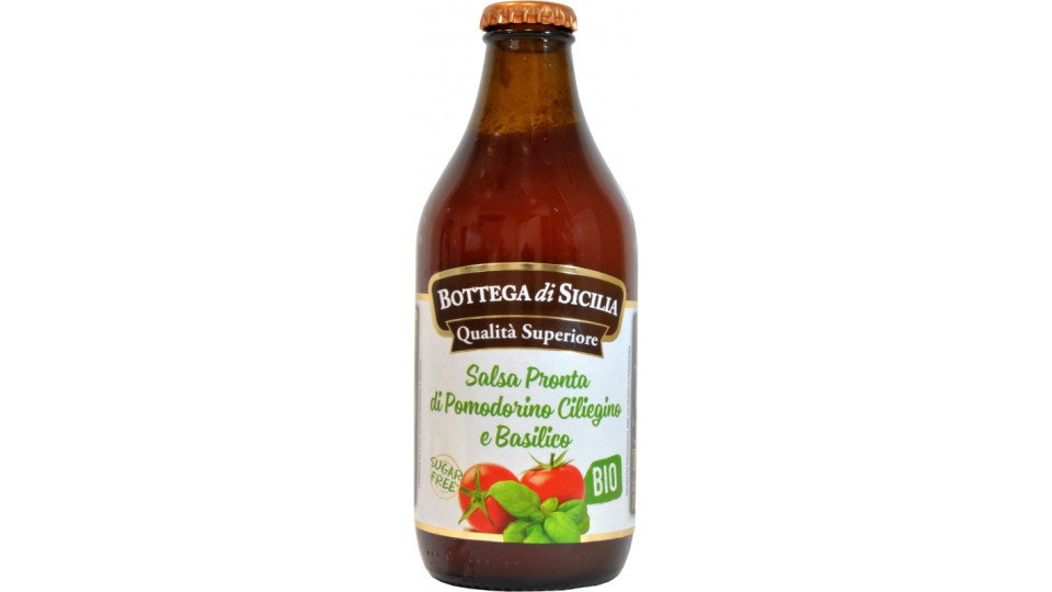 Salsa pronta pomodori cliliegini con basilico bio gr.300
