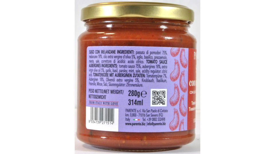 Parente sugo alle melanzane gr.280