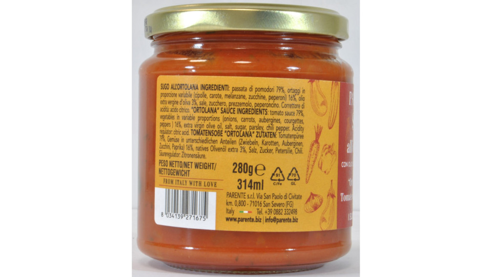 Parente sugo all'ortolana gr.280
