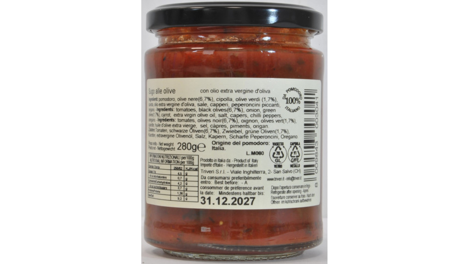 Triveri sugo alle olive gr.280