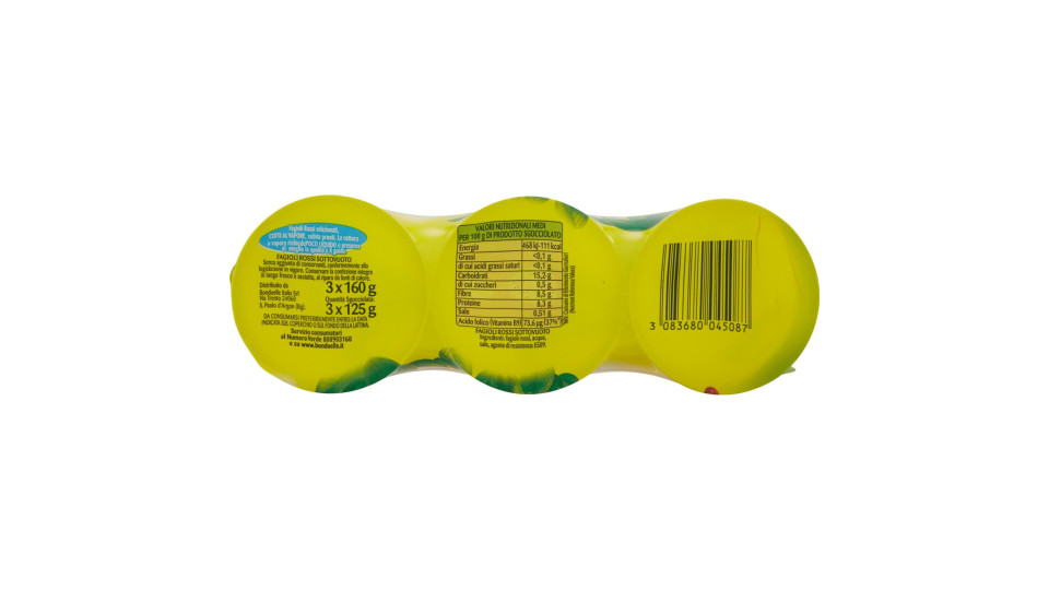 Bonduelle al Vapore Fagioli Rossi 3 x 160 gr.