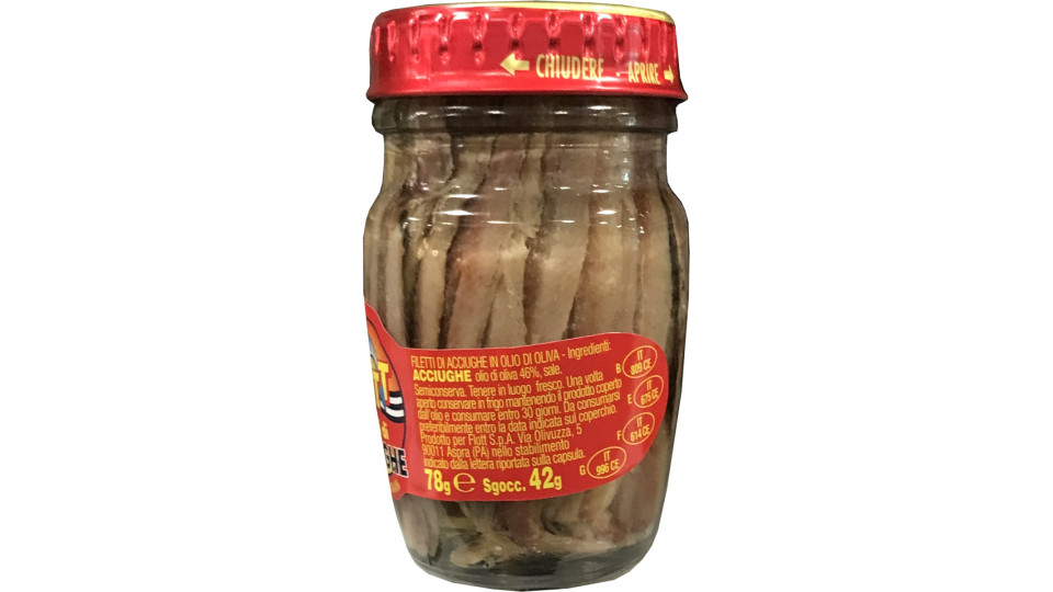 Flott filetti di alici olio oliva - gr.78