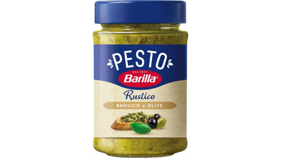 Barilla Sughi Pesto Rustico Basilico e Olive 200g