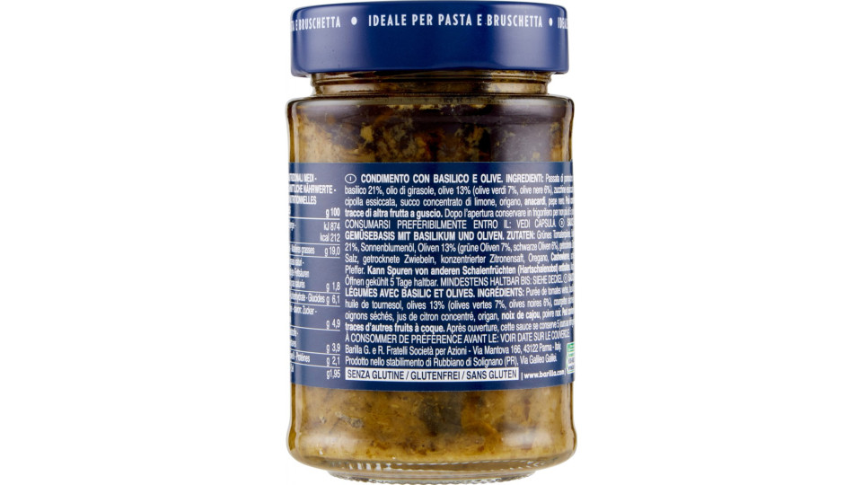 Barilla Sughi Pesto Rustico Basilico e Olive 200g