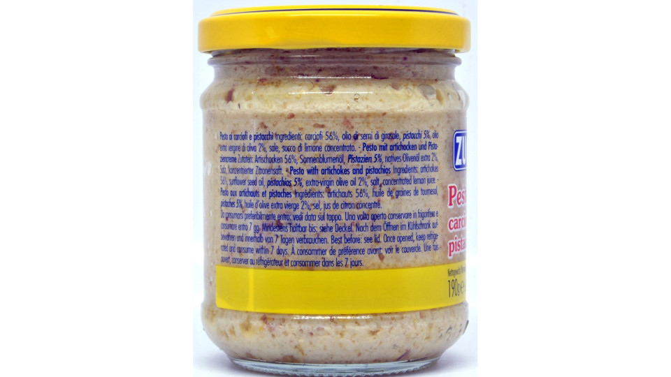 Zuccato pesto con carciofi e pistacchi gr.190