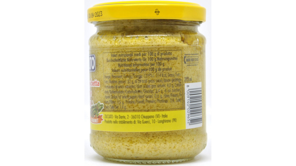 Zuccato pesto con asparagi e mandorle gr.190