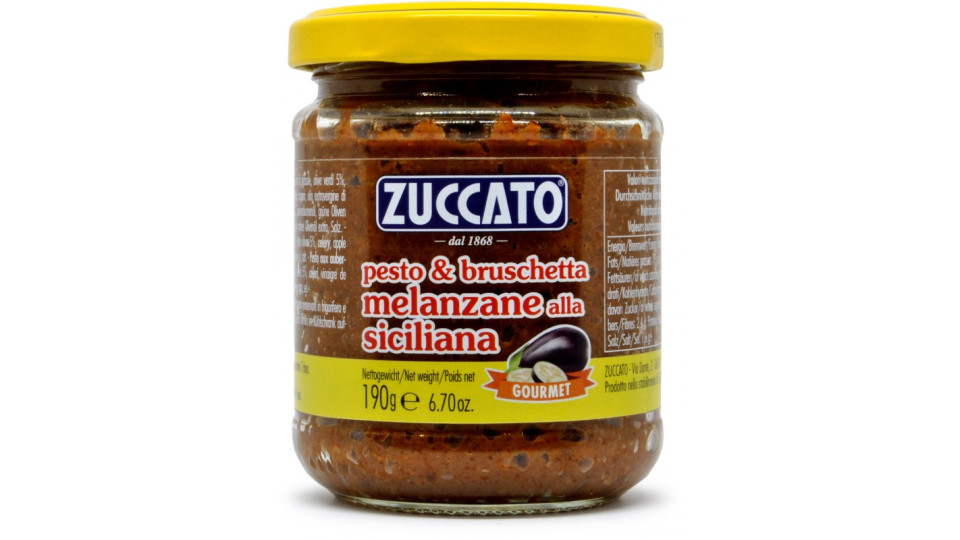 Zuccato pesto con melanzane alla siciliana gr.190