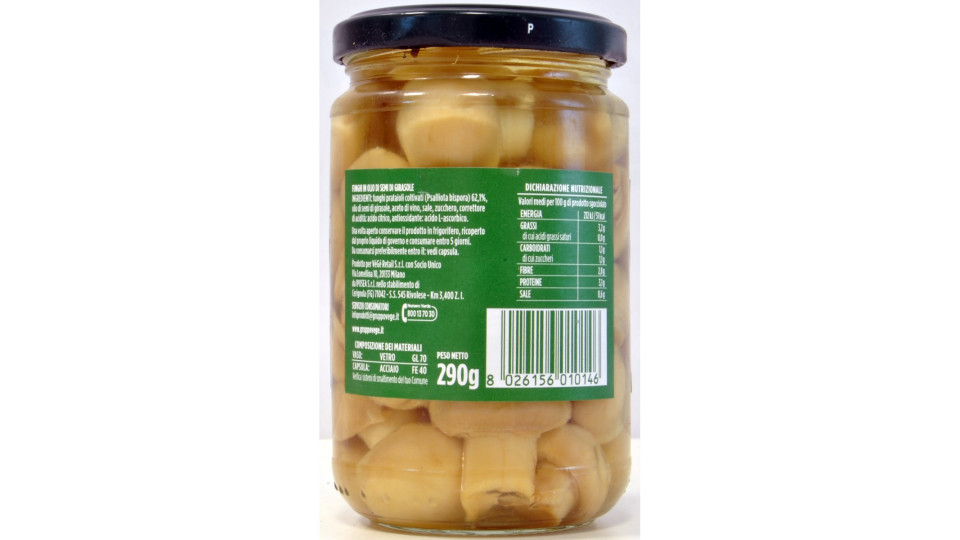 VèGè funghi prataioli interi sottolio gr.290