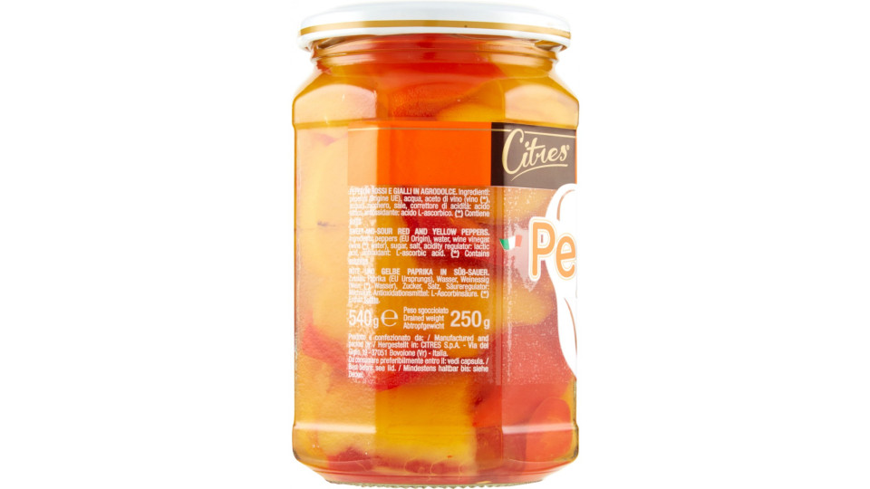 Citres peperoni in falda rossi e gialli in agrodolce gr.540