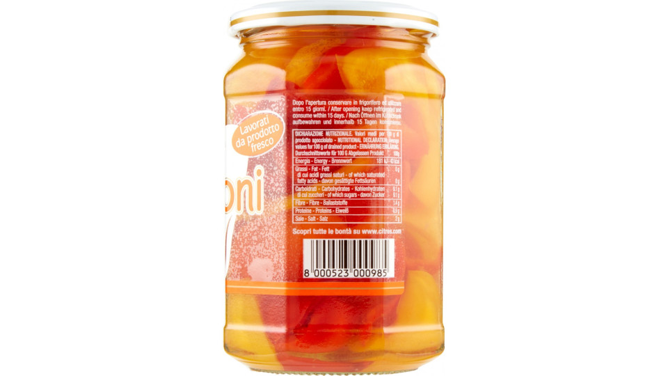 Citres peperoni in falda rossi e gialli in agrodolce gr.540