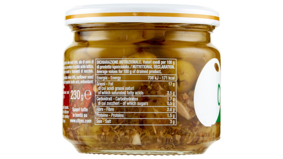 Citres Olive Verdi Grigliate Piccanti 230 gr.