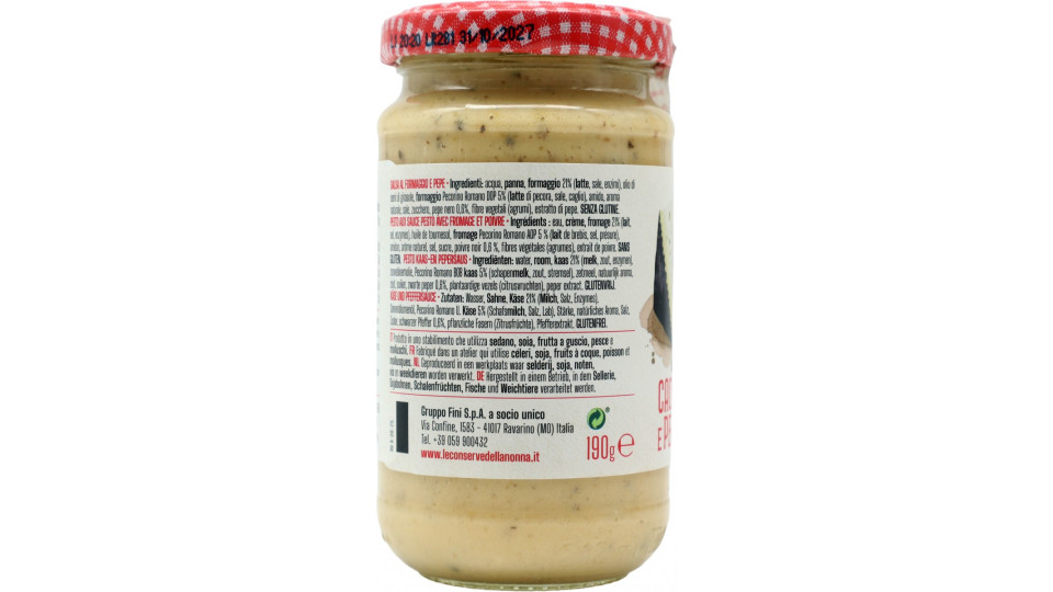 Le Conserve della Nonna Cacio e Pepe 190 g