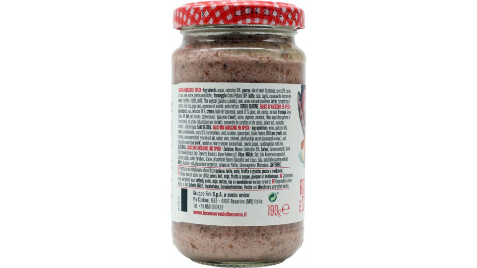 Le Conserve della Nonna Radicchio e Speck 190 g