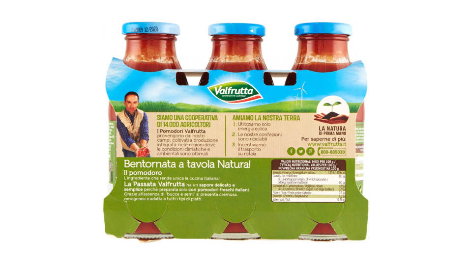 Valfrutta al Vapore Passata Vellutata 3 x 350 gr.