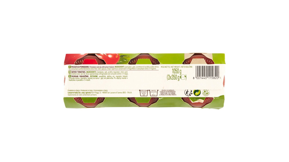 Valfrutta al Vapore Passata Vellutata 3 x 350 gr.