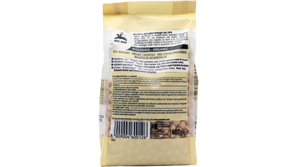Alce nero Legumi Secchi Ceci Bio gr.400