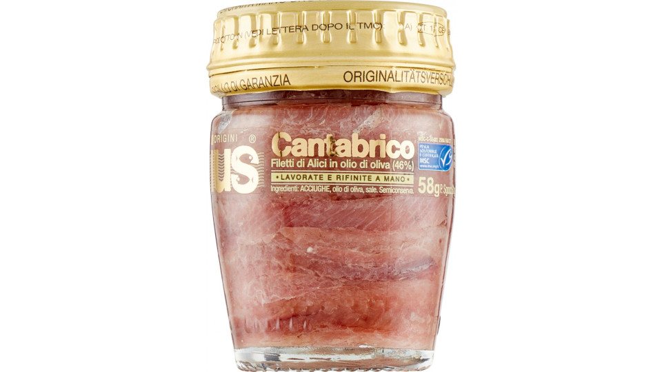 Delicius Cantabrico Filetti di Alici in olio di oliva (46%) 58 g