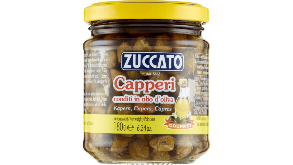 Zuccato Capperi conditi in olio d'oliva 180 g