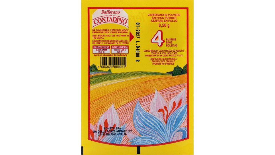 Zafferano del Contadino 4 Bustine 0,50 gr.