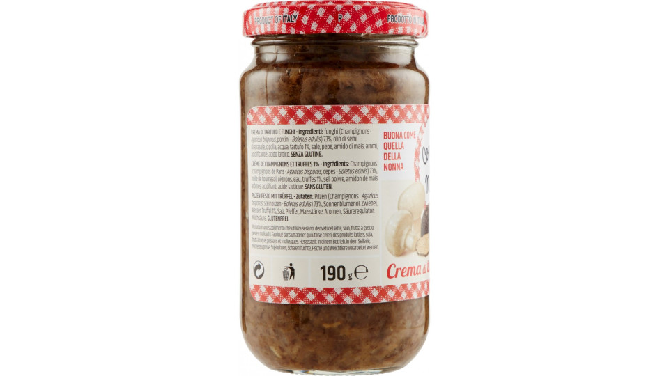Le conserve della nonna Crema di tartufo e funghi 190 gr.