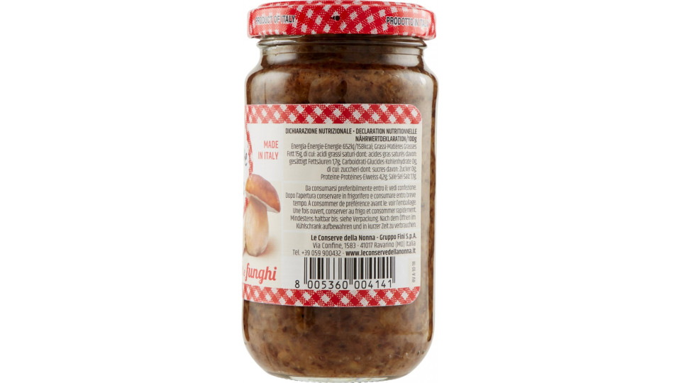 Le conserve della nonna Crema di tartufo e funghi 190 gr.